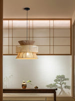 Load image into Gallery viewer, Japanese Wabi-Sabi Style Hemp Rope Rattan Zen Pendant Light
