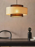 Load image into Gallery viewer, Japanese Wabi-Sabi Style Hemp Rope Rattan Zen Pendant Light
