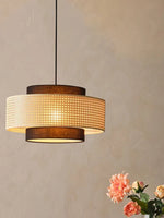 Load image into Gallery viewer, Japanese Wabi-Sabi Style Hemp Rope Rattan Zen Pendant Light
