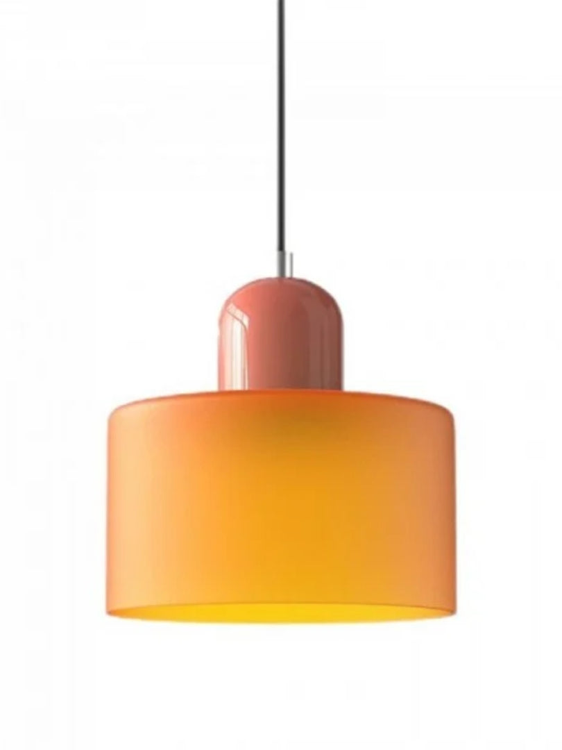 Creative Morandi Cylinder Glass Pendant Light