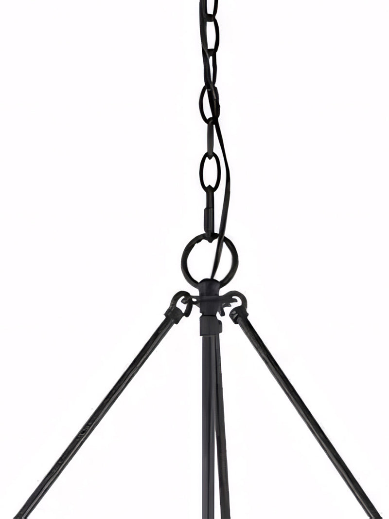 Quillan Industrial Large Black Drum Pendant Light For Dinning Room