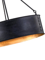 Load image into Gallery viewer, Quillan Industrial Large Black Drum Pendant Light For Dinning Room
