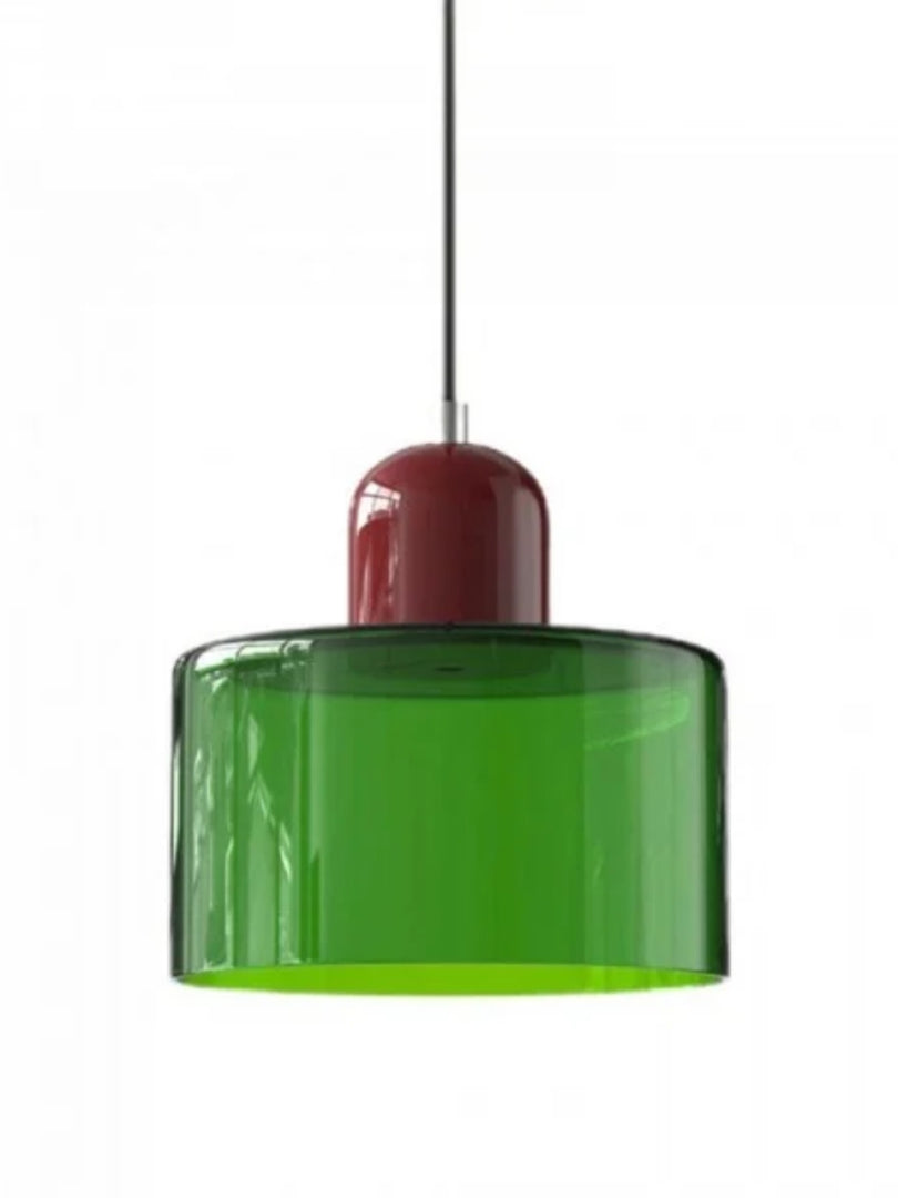 Creative Morandi Cylinder Glass Pendant Light