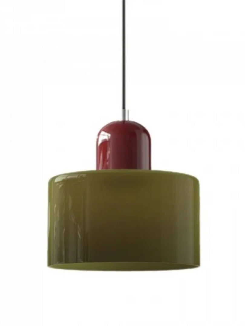 Creative Morandi Cylinder Glass Pendant Light