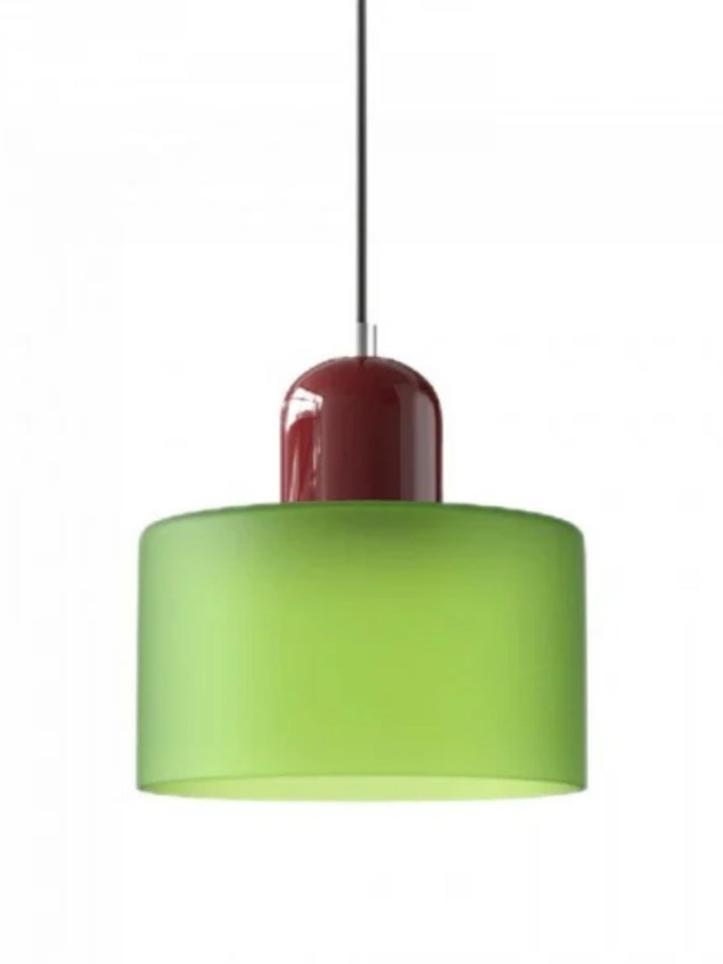 Creative Morandi Cylinder Glass Pendant Light