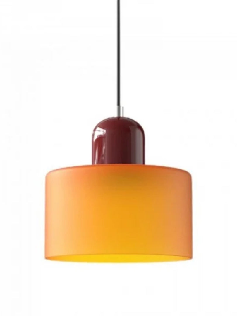 Creative Morandi Cylinder Glass Pendant Light