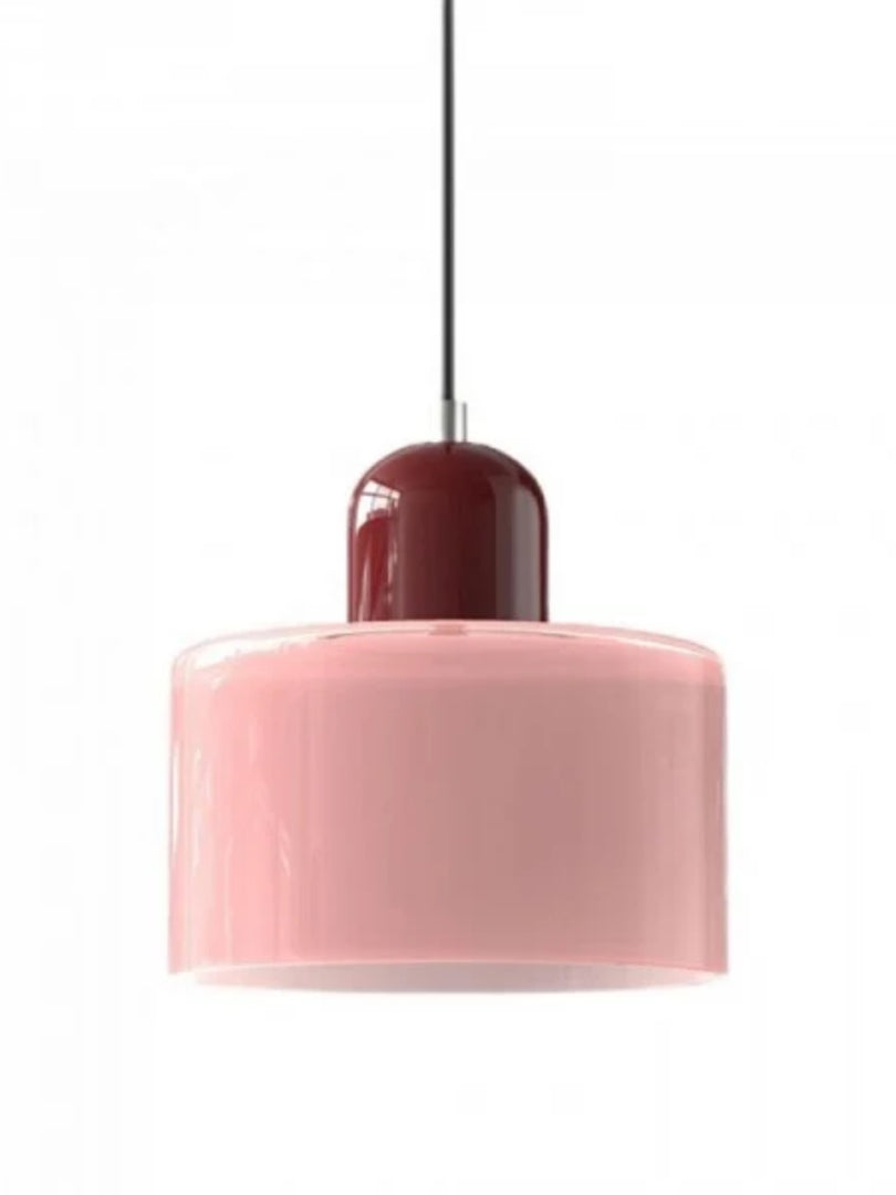 Creative Morandi Cylinder Glass Pendant Light