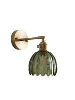 Load image into Gallery viewer, Retro Metal Flower Glass Tulip Wall Lamp
