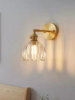 Load image into Gallery viewer, Retro Metal Flower Glass Tulip Wall Lamp
