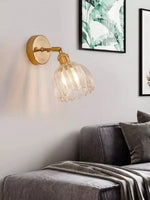 Load image into Gallery viewer, Retro Metal Flower Glass Tulip Wall Lamp
