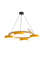 Load image into Gallery viewer, Modern Creative Colourful Circle Bird Chandelier
