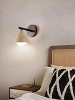 Load image into Gallery viewer, Wabi-Sabi Style Travertine Cone Shade Wall Light
