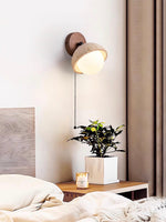 Load image into Gallery viewer, Wabi-Sabi Style Travertine Half-Sphere Wall Lamp
