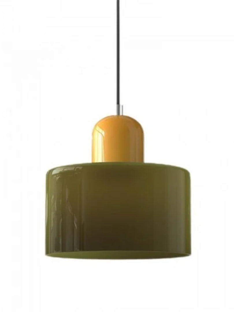 Creative Morandi Cylinder Glass Pendant Light