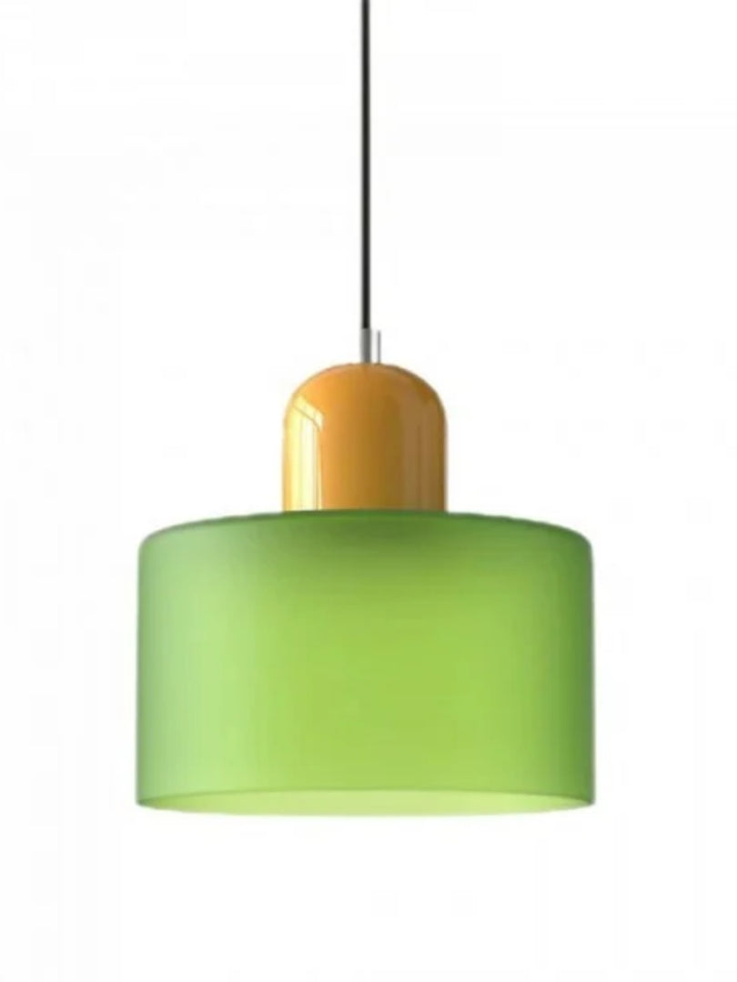 Creative Morandi Cylinder Glass Pendant Light