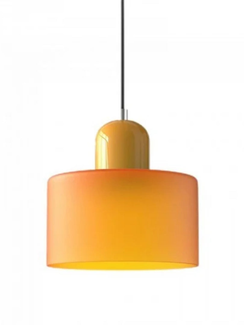 Creative Morandi Cylinder Glass Pendant Light