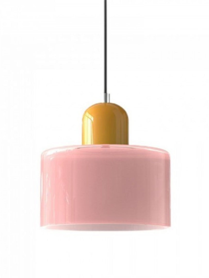 Creative Morandi Cylinder Glass Pendant Light