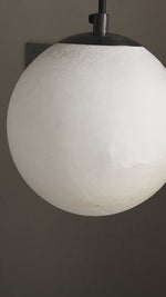 Load and play video in Gallery viewer, Nordic Minimalist Alabaster Pendant Light
