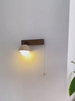 Load and play video in Gallery viewer, Nut Travertine Wall Lamp
