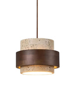 Load image into Gallery viewer, Cylindrical Modern Design Travertine Pendant Lamp
