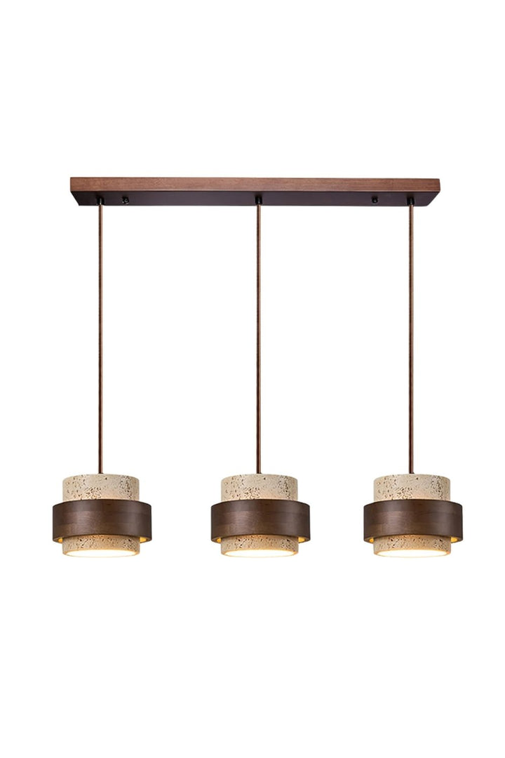 Cylindrical Modern Design Travertine Pendant Lamp