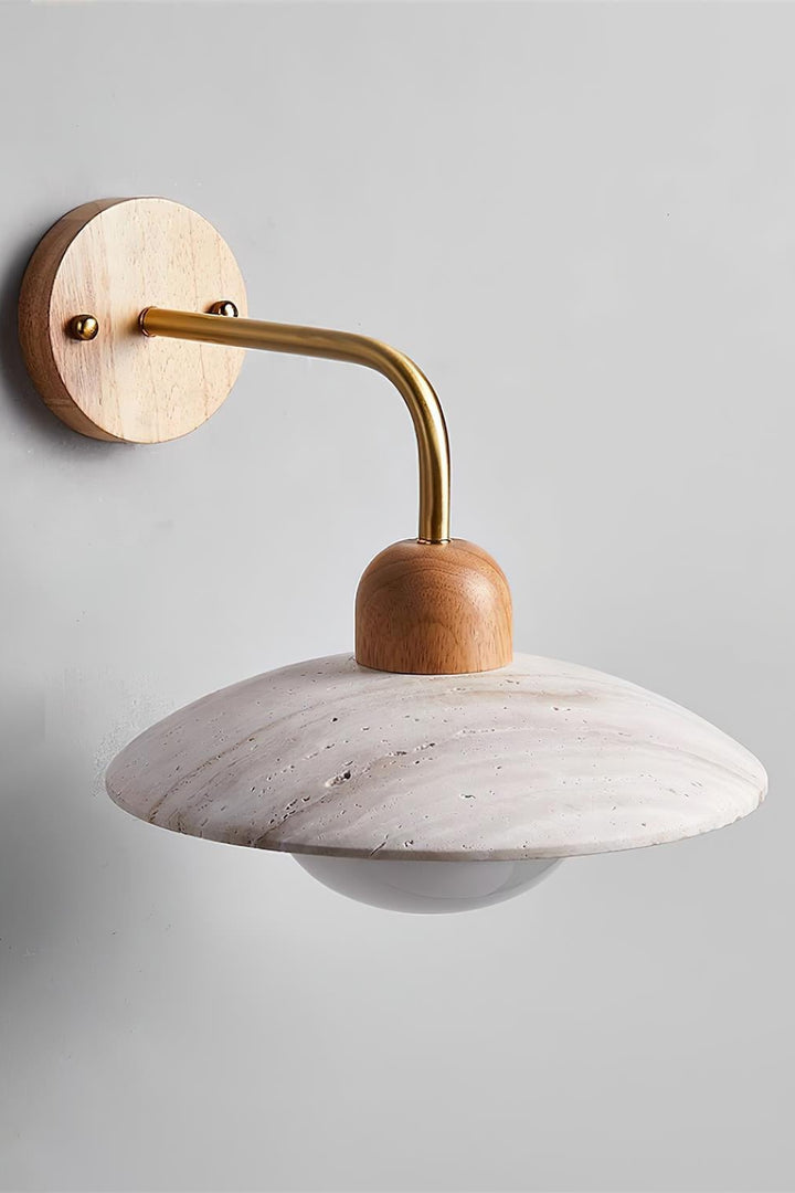 Modern Design Disc Travertine Wall Light